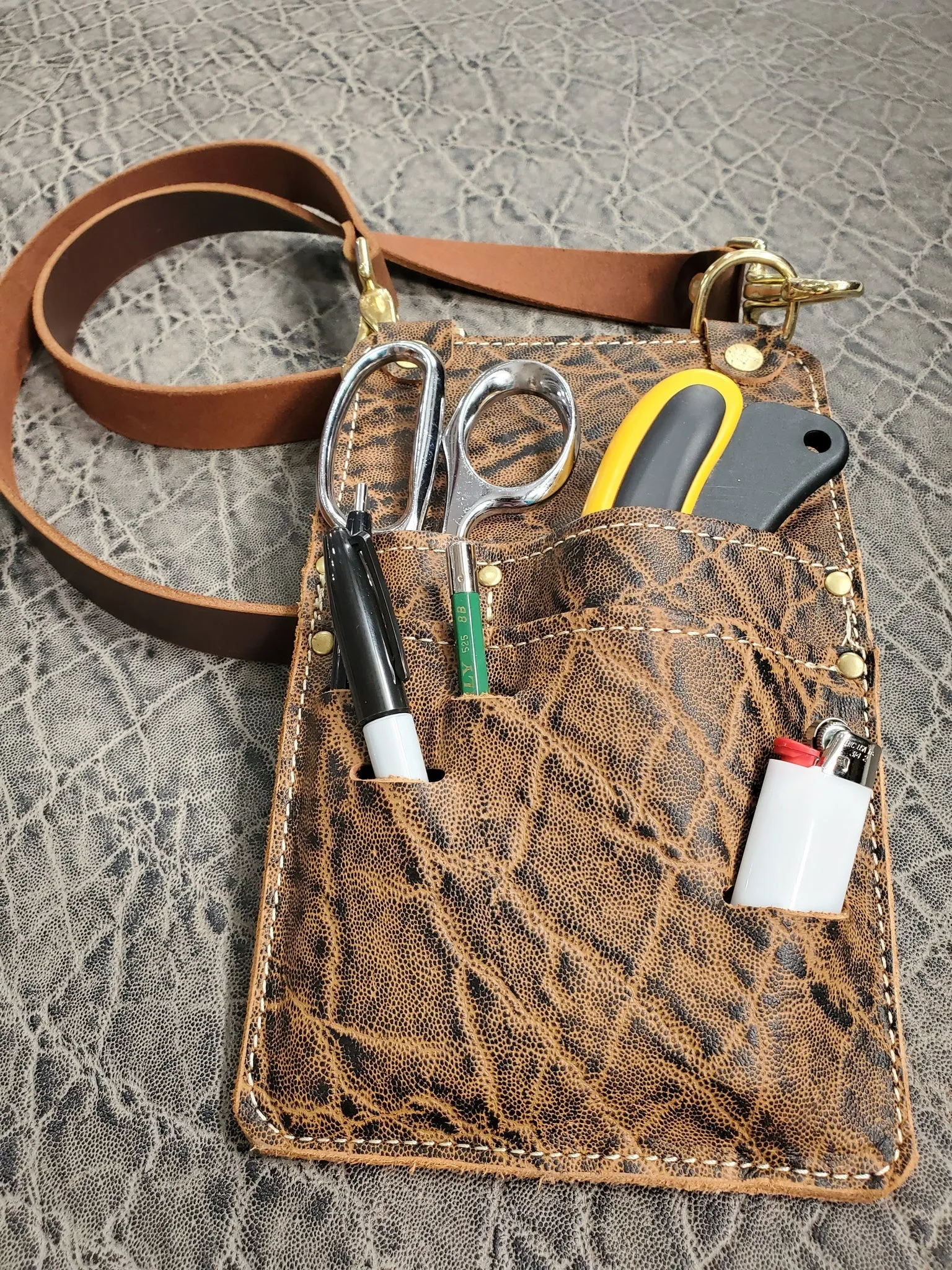 Elephant Embossed Leather Sides -  3 colors