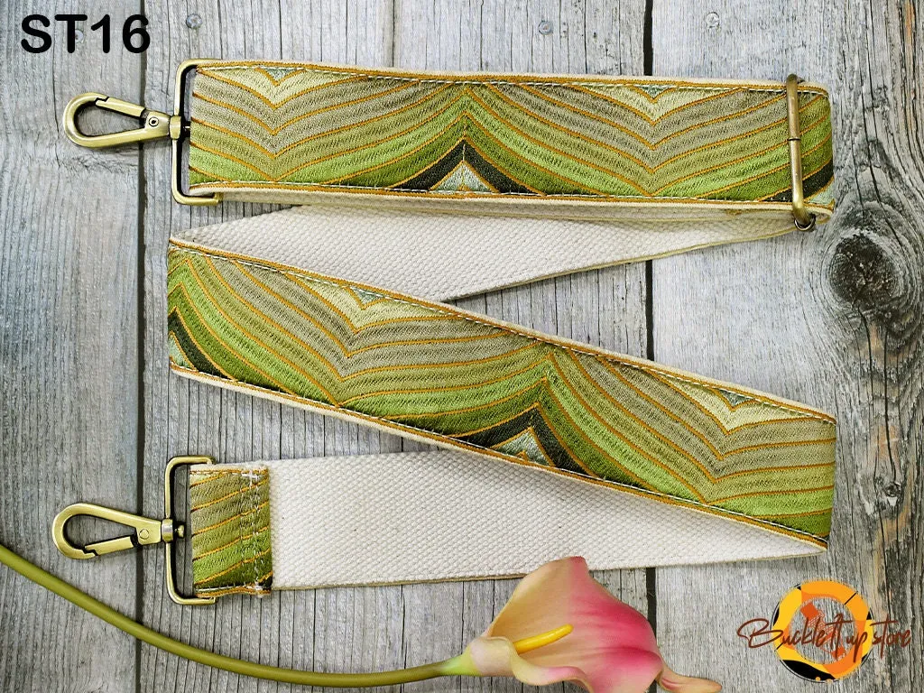 Embroidery Replacement Strap Purse Strap Crossbody Strap for Purses Embroidered Boho Bags Strap Boho Guitar Strap Handbag Strap gift for her