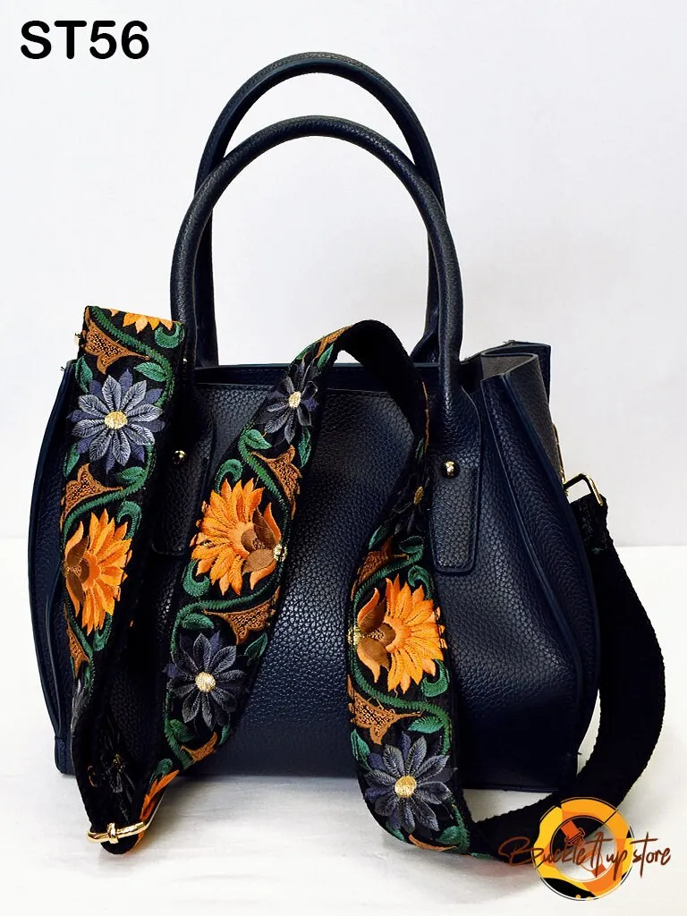 Embroidery Replacement Strap Purse Strap Crossbody Strap for Purses Embroidered Boho Bags Strap Boho Guitar Strap Handbag Strap gift for her