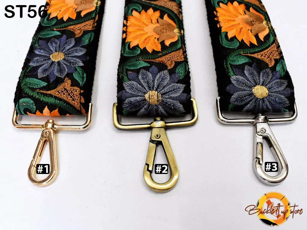 Embroidery Replacement Strap Purse Strap Crossbody Strap for Purses Embroidered Boho Bags Strap Boho Guitar Strap Handbag Strap gift for her