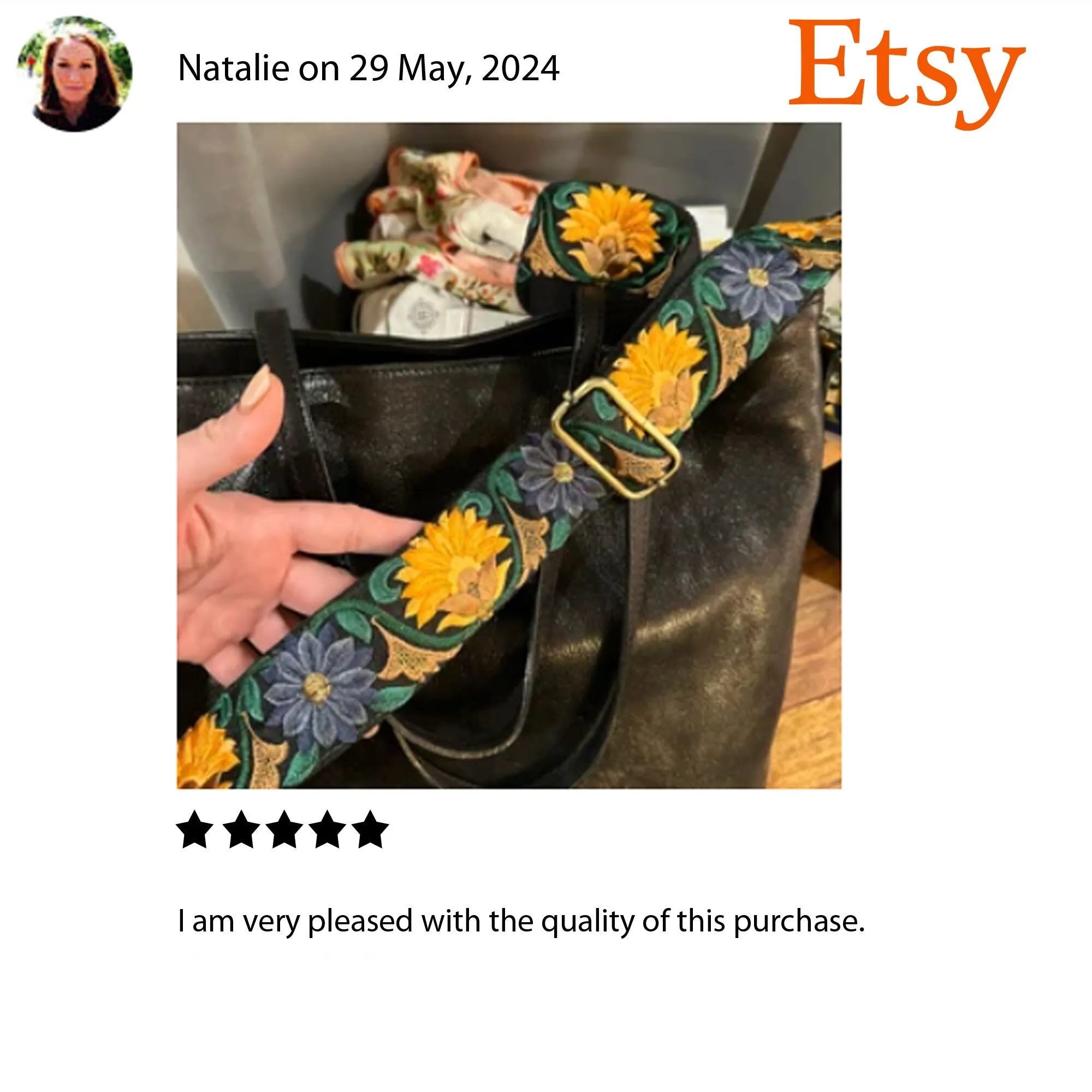 Embroidery Replacement Strap Purse Strap Crossbody Strap for Purses Embroidered Boho Bags Strap Boho Guitar Strap Handbag Strap gift for her