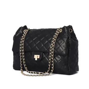 Emerald Purse Co. Soft Leather Chain Handbag – Luxury Crossbody & Shoulder Bag for Women