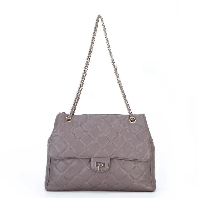 Emerald Purse Co. Soft Leather Chain Handbag – Luxury Crossbody & Shoulder Bag for Women
