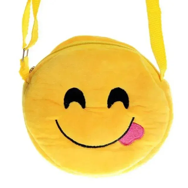 Emoji Mood Plush Messenger Bag