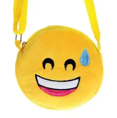 Emoji Mood Plush Messenger Bag
