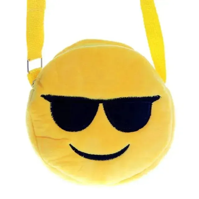 Emoji Mood Plush Messenger Bag