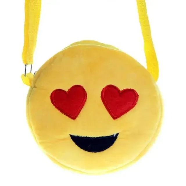 Emoji Mood Plush Messenger Bag