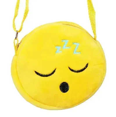 Emoji Mood Plush Messenger Bag