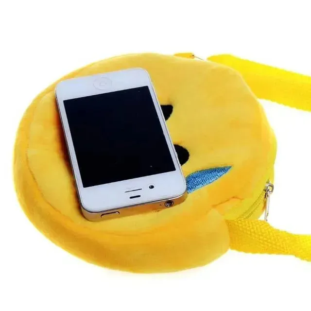 Emoji Mood Plush Messenger Bag