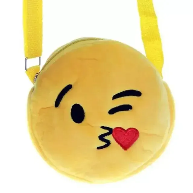 Emoji Mood Plush Messenger Bag