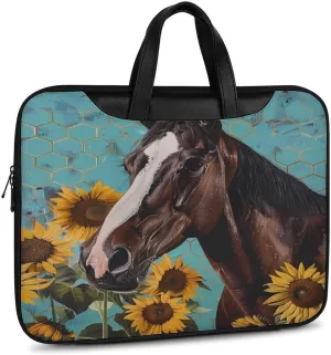 Farmhouse Farm Horse Laptop Tote Bag Waterproof Computer Carrying Case Business Office Briefcase