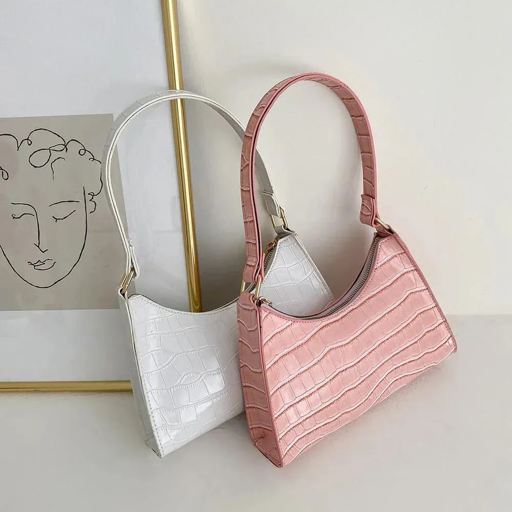 Fashion Exquisite Shopping Bag Retro Casual Women Totes Shoulder Bags Female Leather Solid Color Chain Handbag for Women 2024