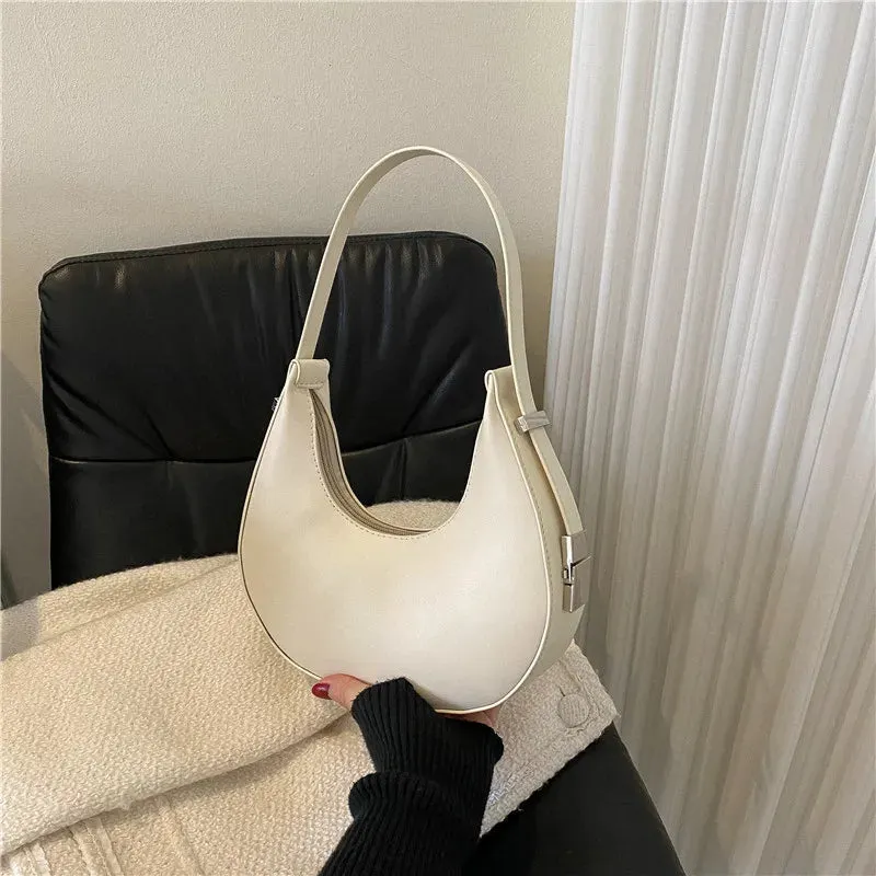Fashion Luxury Design PU Leather  Shoulder Bag Women Small Clutch Handbag Purse Female Underarm Bag Travel Totes