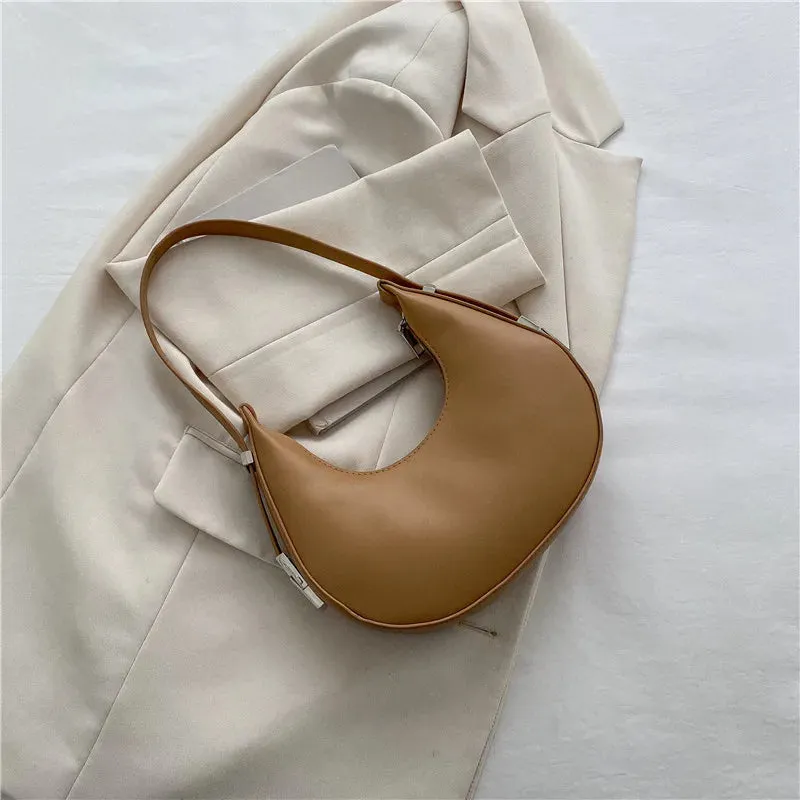 Fashion Luxury Design PU Leather  Shoulder Bag Women Small Clutch Handbag Purse Female Underarm Bag Travel Totes