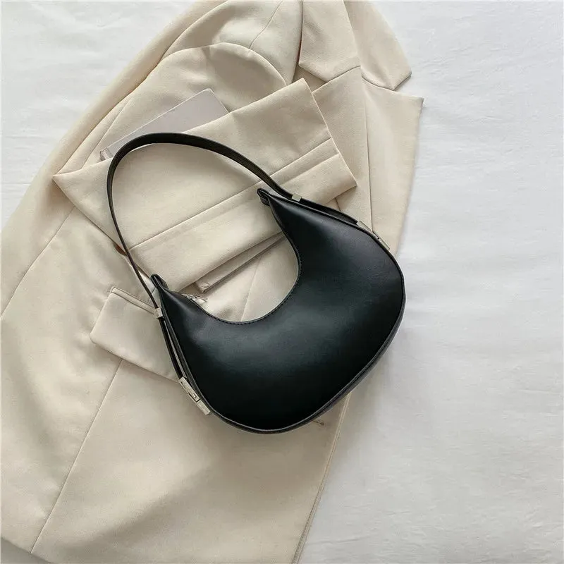 Fashion Luxury Design PU Leather  Shoulder Bag Women Small Clutch Handbag Purse Female Underarm Bag Travel Totes