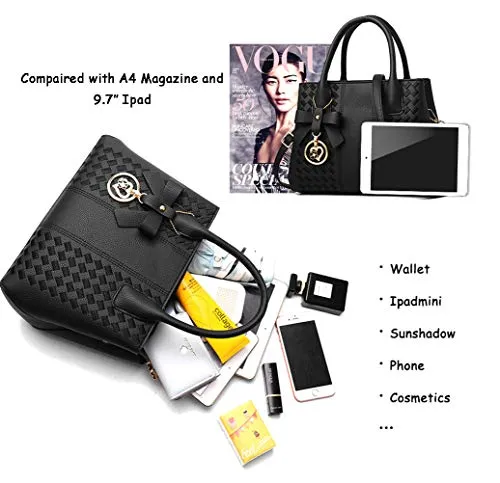 Fashion PU Leather Satchel Tote Bag