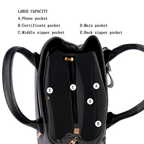 Fashion PU Leather Satchel Tote Bag