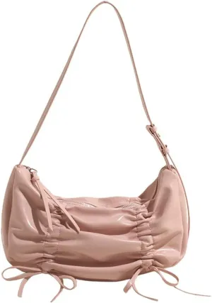 Fashion Shoulder Bag for Women Small Vegan Leather Crossbody Purse Y2k Dumpling Handbag Top Handle Satchel
