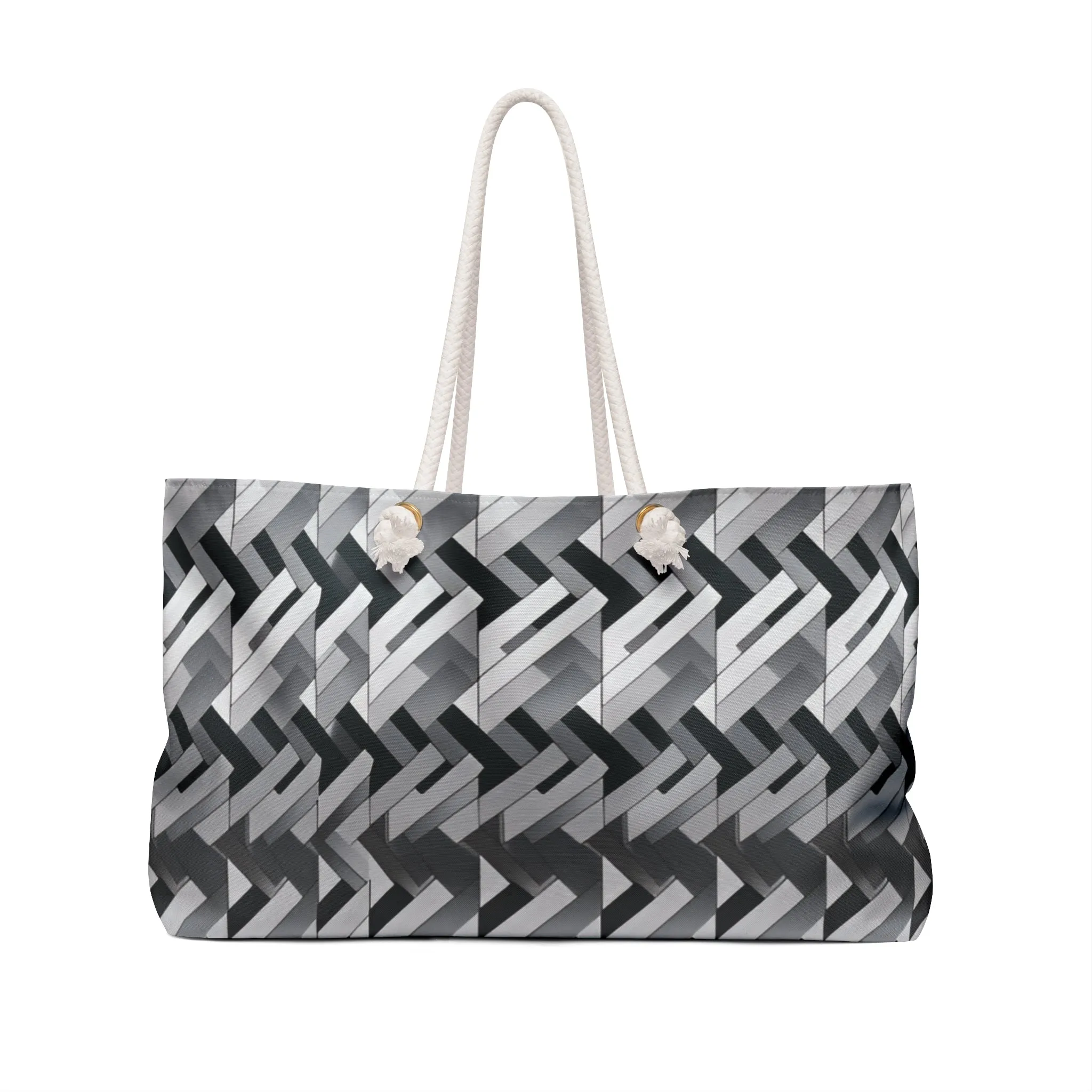 Fashion Weave Print Weekender Travel Tote Bag