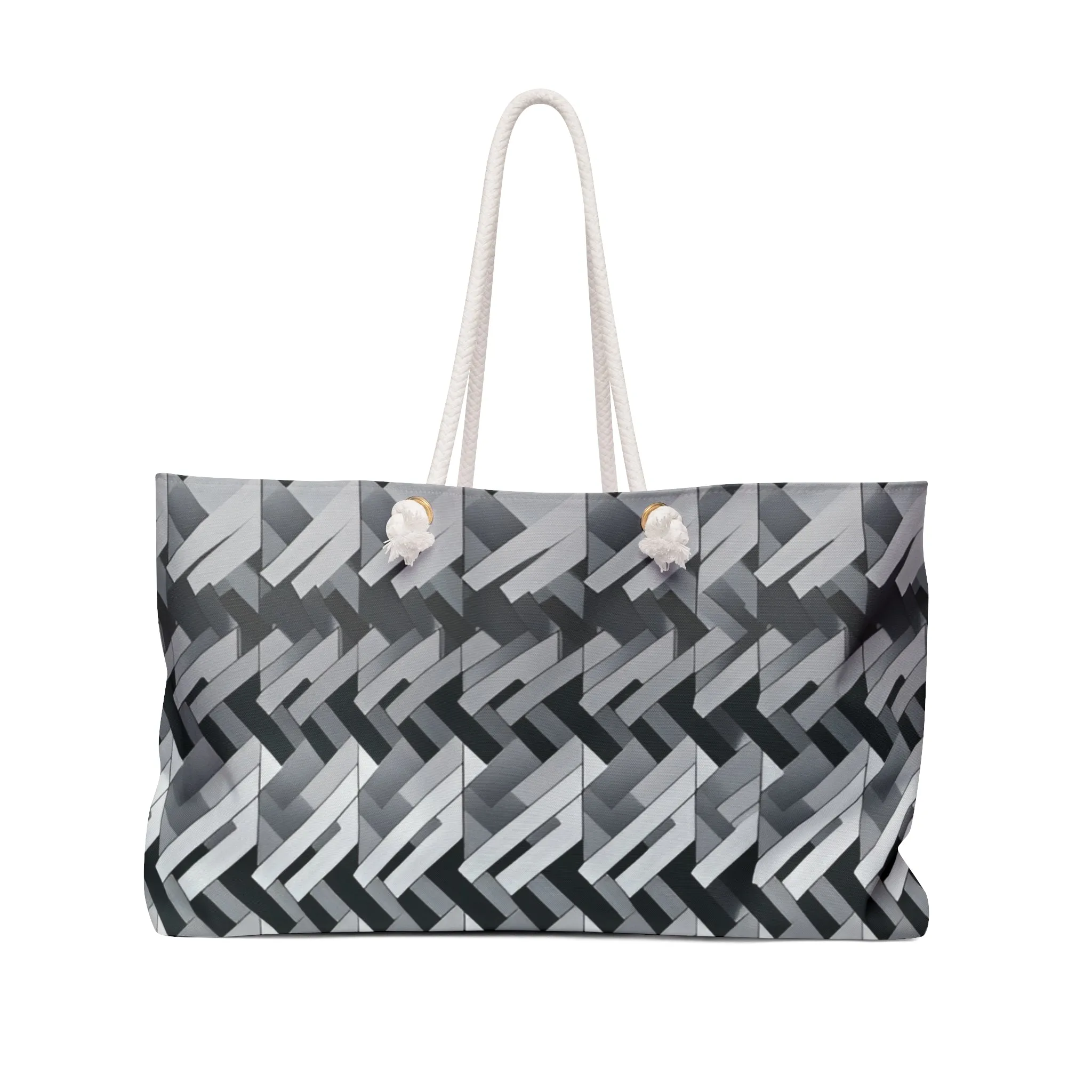 Fashion Weave Print Weekender Travel Tote Bag