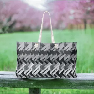 Fashion Weave Print Weekender Travel Tote Bag