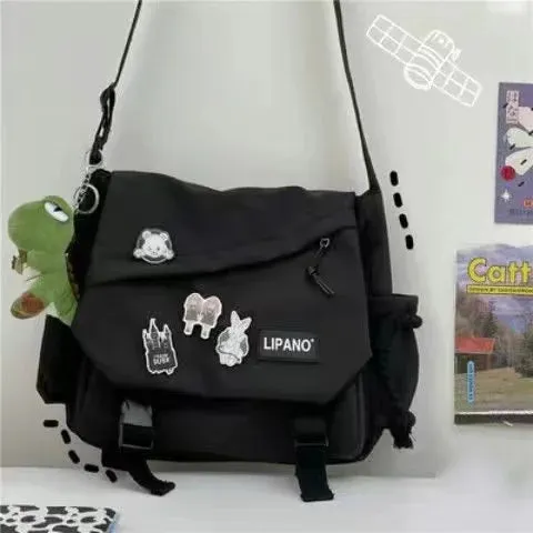 Fashion Women Canvas Shoulder Bags For Youth Casual Ladies Large Capacity Crossbody Bags Solid Handbags Messenger Bags for Women