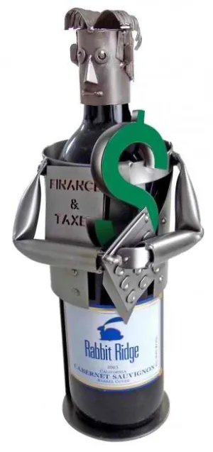 Financial Wizard Wine Bottle Holder