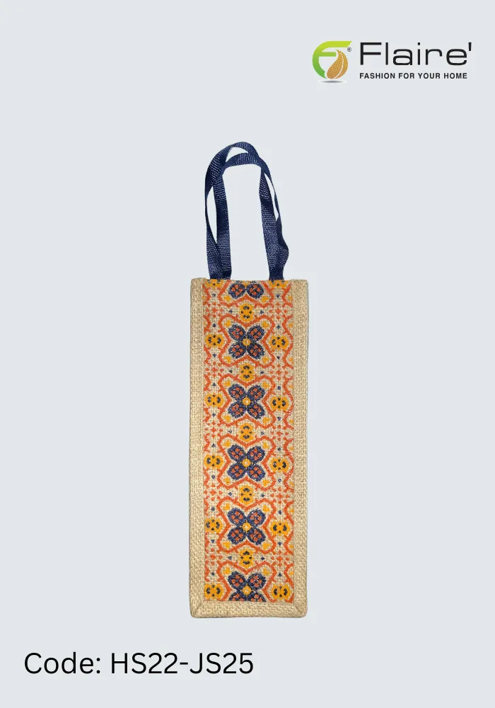 Flaire - Handmade Bottle Bag with Jute, Pakistani Traditional Handcrafted Product.