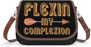 Flexin My Complexion Women's Small Sling Crossbody Bag Trendy Messenger Bags with Adjustable Strap for Travel