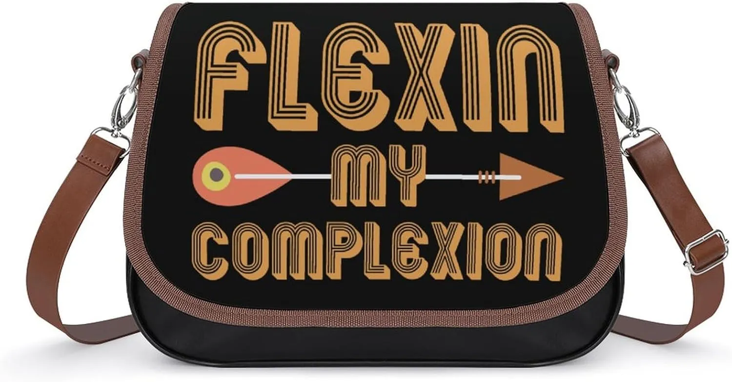 Flexin My Complexion Women's Small Sling Crossbody Bag Trendy Messenger Bags with Adjustable Strap for Travel