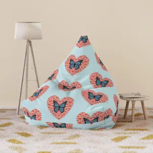 Fluttering Hearts Cozy Comfort Bean Bag Cover