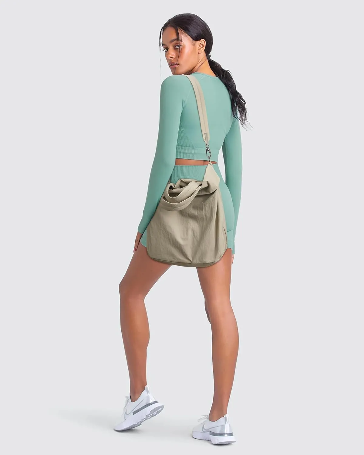 FODOKO Hobo Crossbody Bags 2.0, 19L Large Totes Handbags with Straps for Women, Multi Nylon Shoulder Bags for Travel Gym