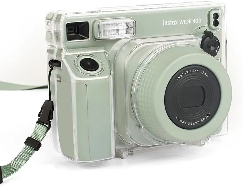 for Instax Wide 400 Protective Case - Crystal Clear Shell with Photo Storage Back Cover | Durable Design for Instant Camera Enthusiasts