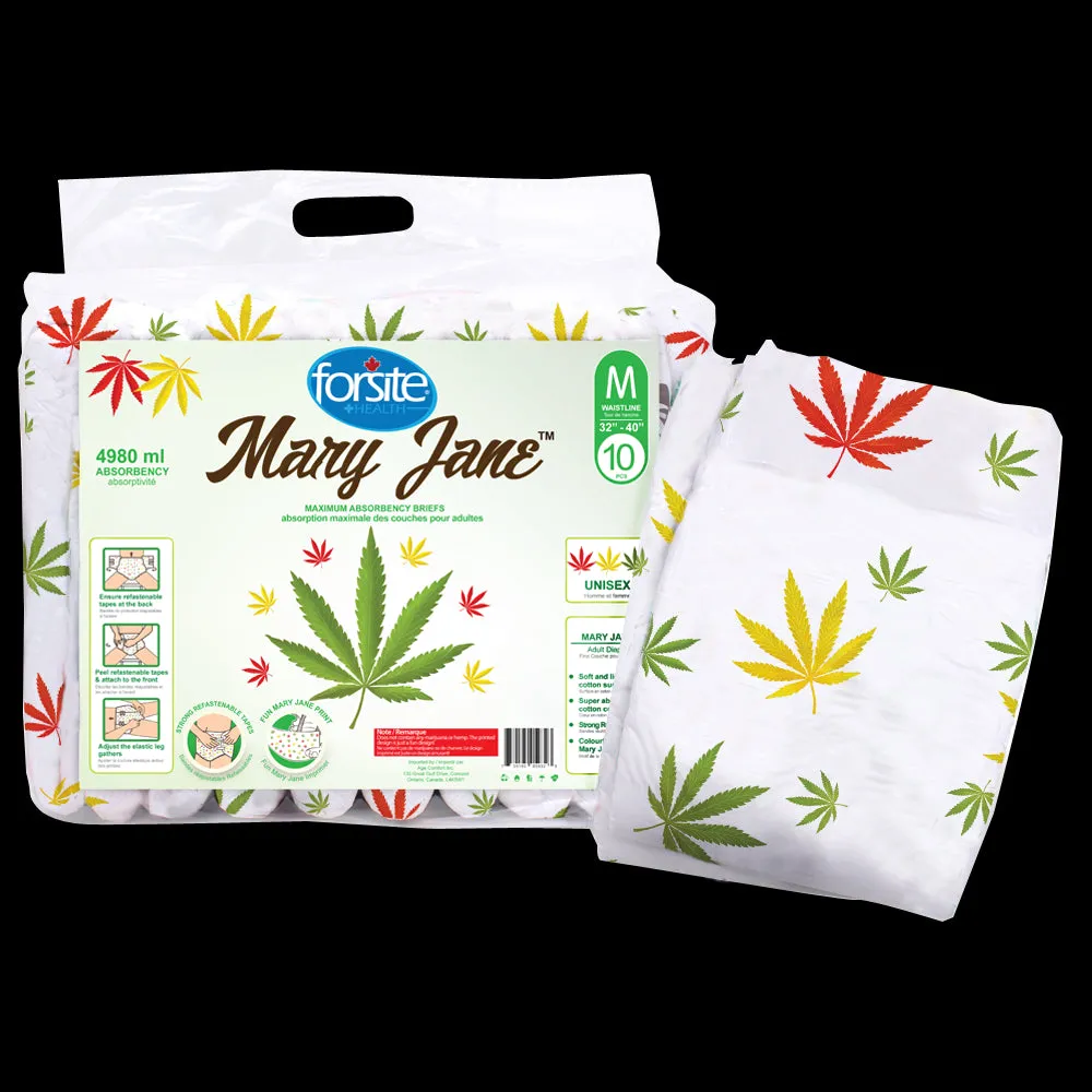 FORSITE MARY JANE MAX ABSORBENCY BRIEFS