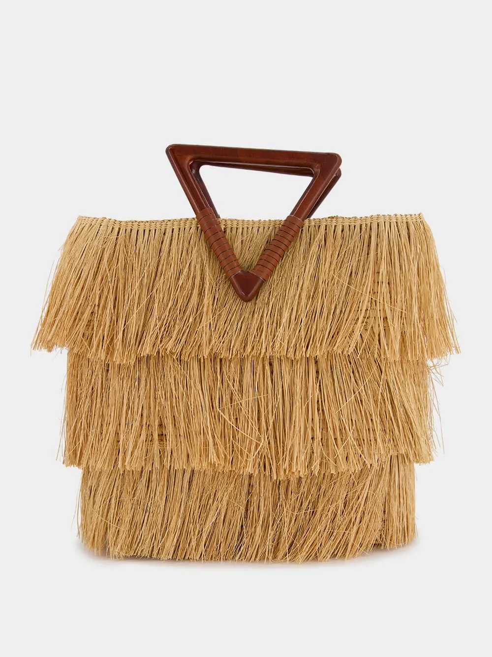 Frayed Straw Medium Tote Bag