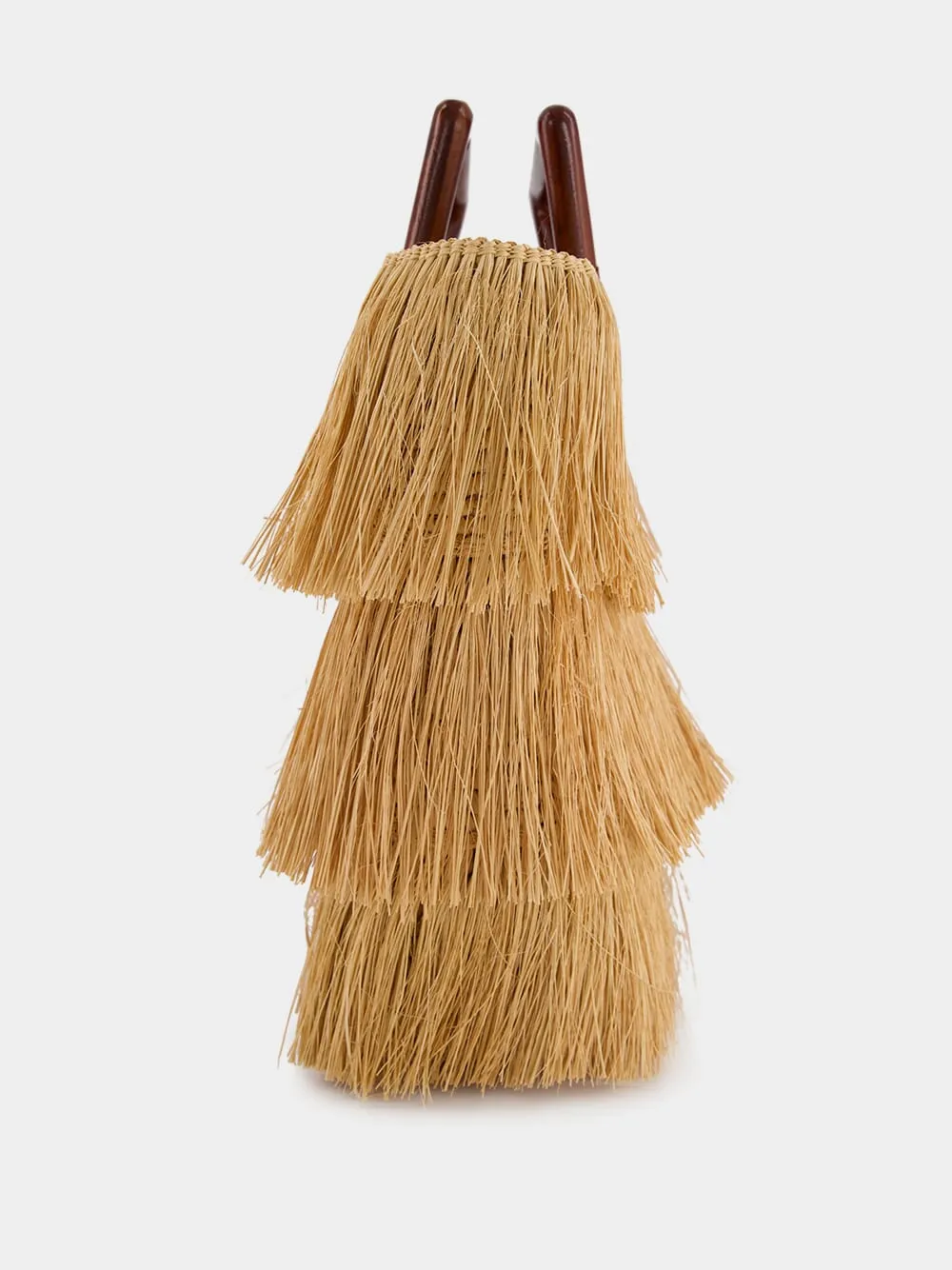 Frayed Straw Medium Tote Bag
