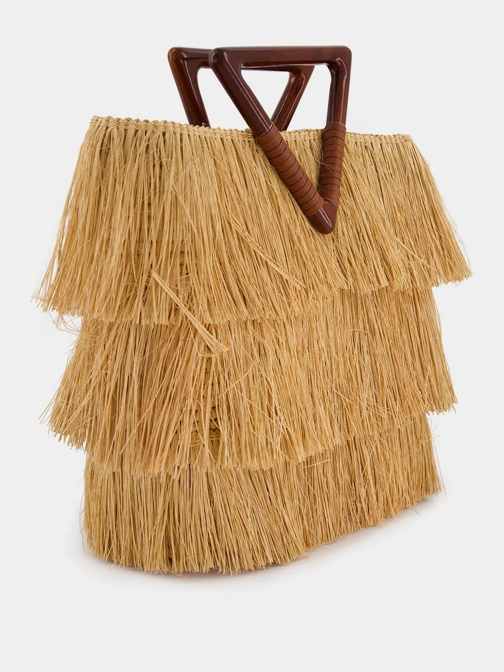 Frayed Straw Medium Tote Bag