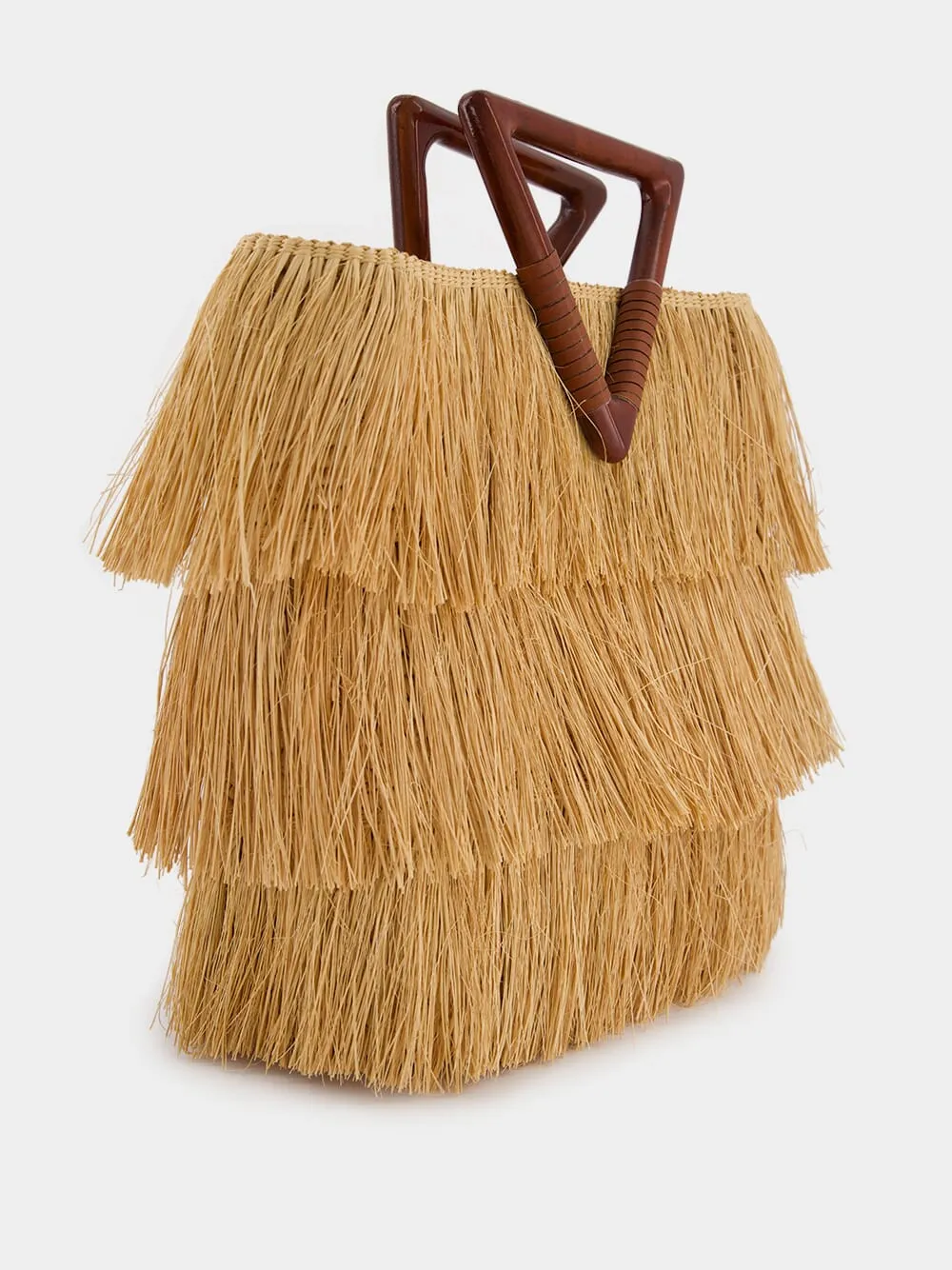 Frayed Straw Medium Tote Bag