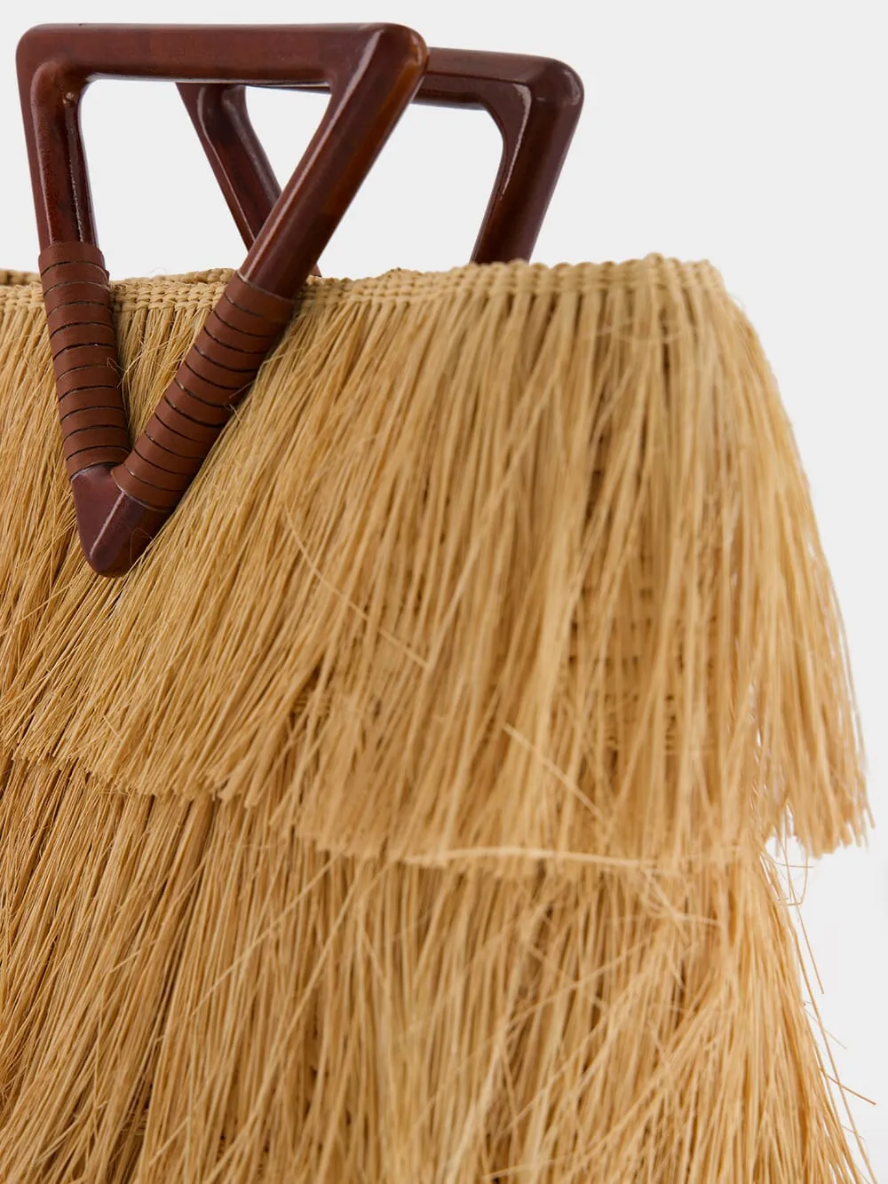 Frayed Straw Medium Tote Bag