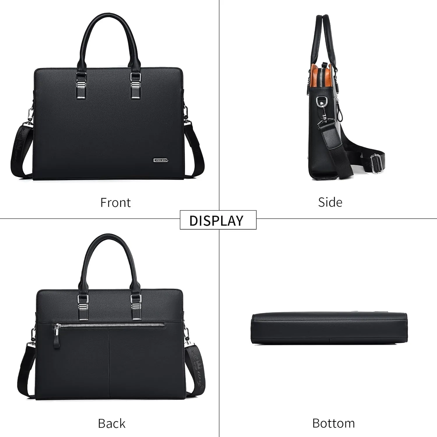FSD.WG]Business Bag Leather Briefcase Shoulder Laptop Business Bag for Men
