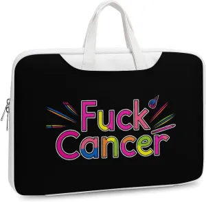 Fuck Cancer Awareness Laptop Tote Bag Waterproof Computer Carrying Case Business Office Briefcase