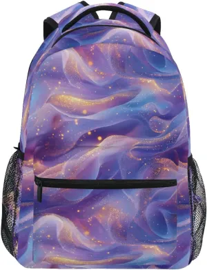 Fun Backpack for Teacher Nurse Waterproof Carry On Backpacks with Chest Strap for Business Work College Travel Trip Blush Blue Purple