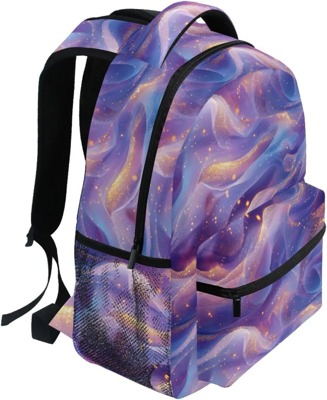 Fun Backpack for Teacher Nurse Waterproof Carry On Backpacks with Chest Strap for Business Work College Travel Trip Blush Blue Purple