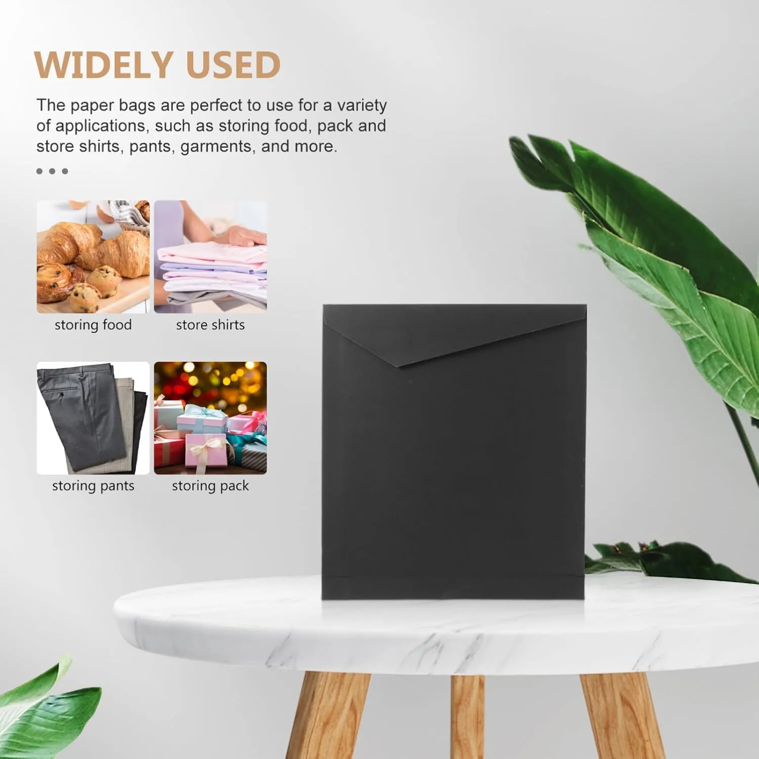 Gatuida 2sets 100 Paper Bags Small Business Supplies Craft Bags Paper Shirt Packaging 5pcs*2