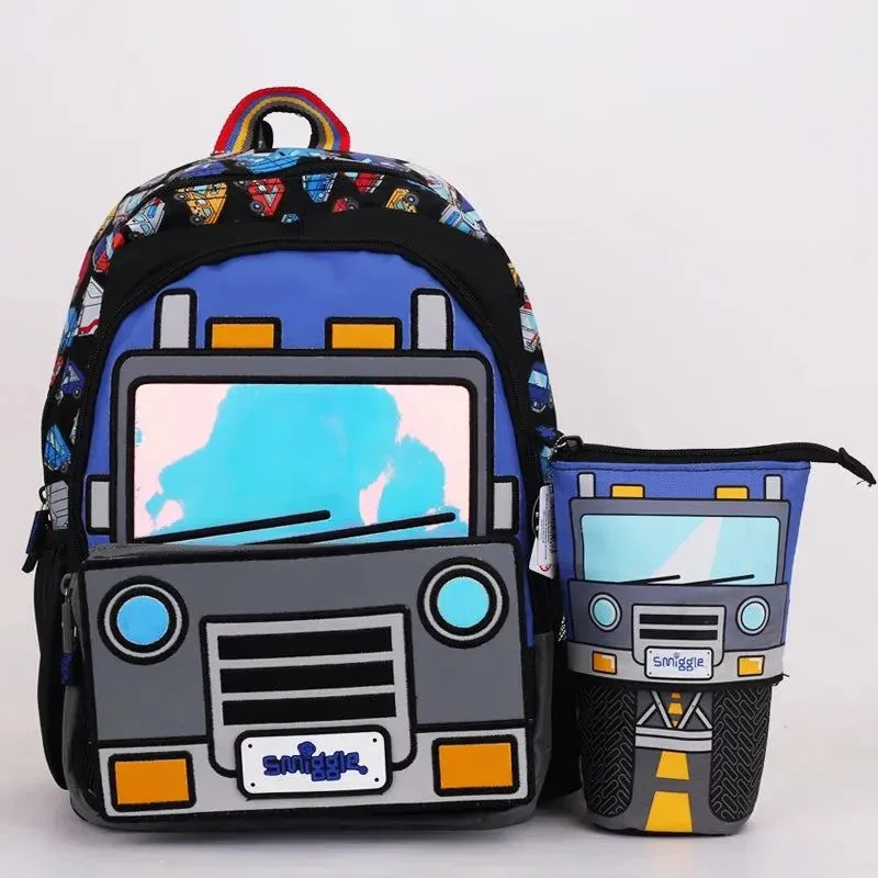 Genuine Australian Smiggle Molded Cars Schoolbag Children'S Stationery Student Pen Bag Backpack Lunch Bag Water Bottle