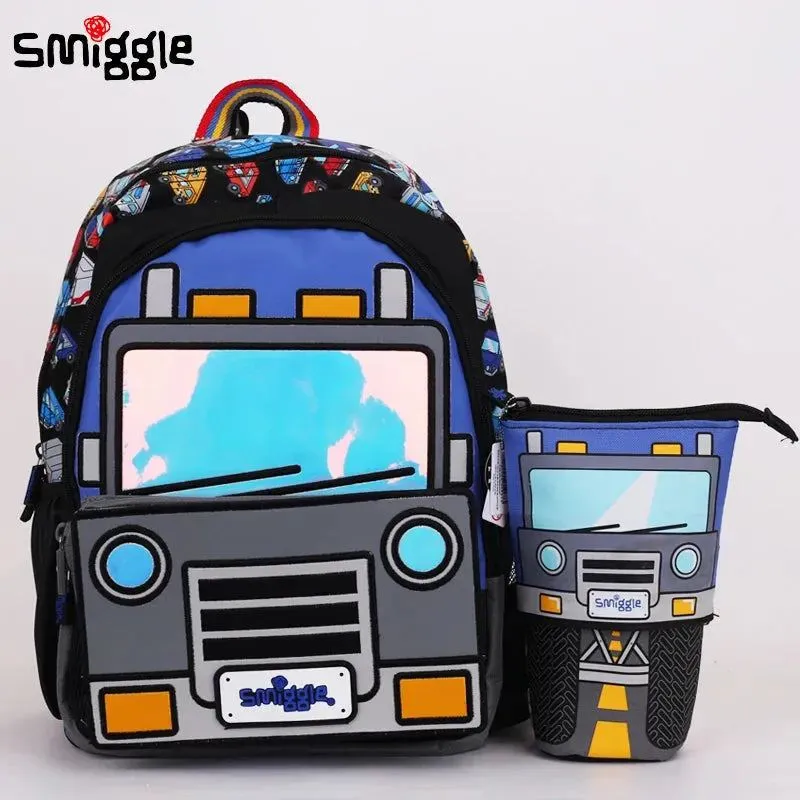 Genuine Australian Smiggle Molded Cars Schoolbag Children'S Stationery Student Pen Bag Backpack Lunch Bag Water Bottle