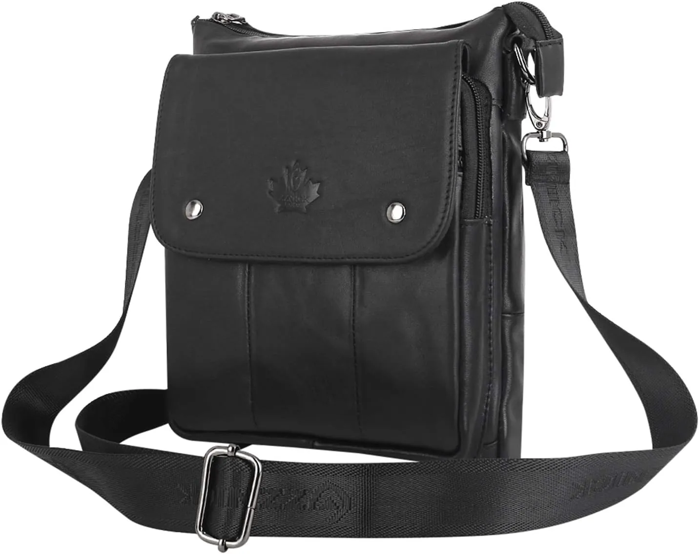 Genuine Leather Messenger Bag, Sling Bag Crossbody Shoulder Bags for Travel Work Business