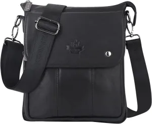 Genuine Leather Messenger Bag, Sling Bag Crossbody Shoulder Bags for Travel Work Business