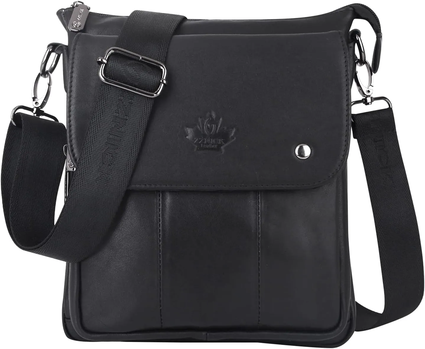 Genuine Leather Messenger Bag, Sling Bag Crossbody Shoulder Bags for Travel Work Business