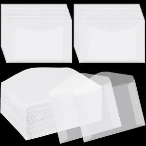 Geyee 100 Pcs Glassine Lottery Ticket Envelopes for Wedding Favor Mini Frosted Envelopes for Lotto Ticket Holders Stamp Collecting Supplies Seeds Coin Card, 4.25 x 2.5 Inches